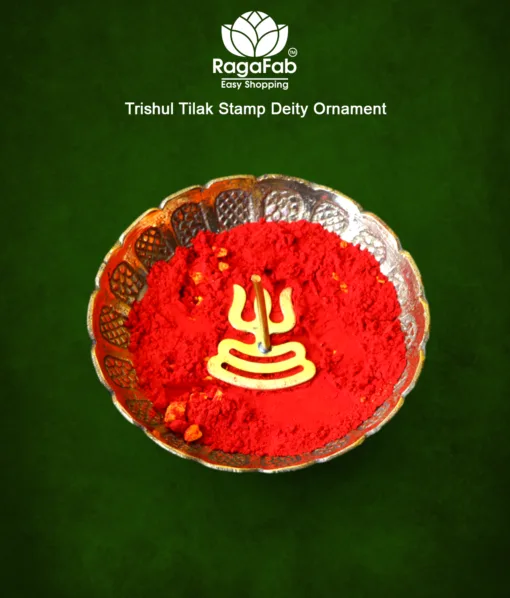 Get Online - Brass Trishul Tilak Stamp Deity Ornament On RagaFab